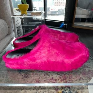 Marni Fussbett Shaggy Sabot Mules